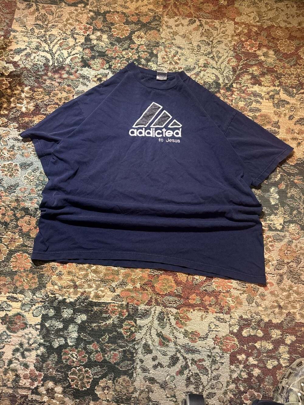 Vintage Intex Addicted to Jesus Parody Graphic T-Shirt